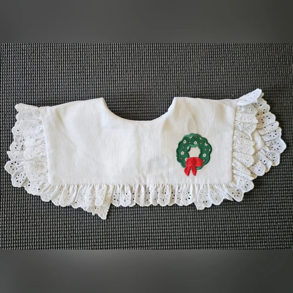 The Children's Hour By Jan Briggs Embroidered Reversible Holiday Dress Collar